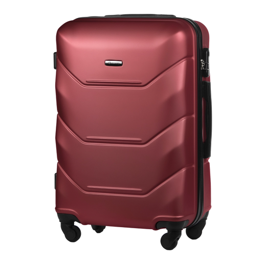 Dunkelroter Mittelgroßer Koffer aus ABS