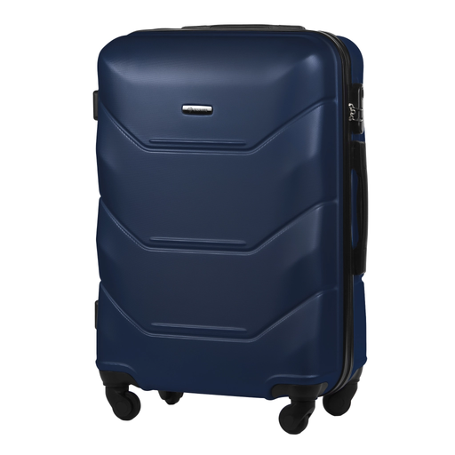 Dunkelblauer Mittelgroßer Koffer aus ABS