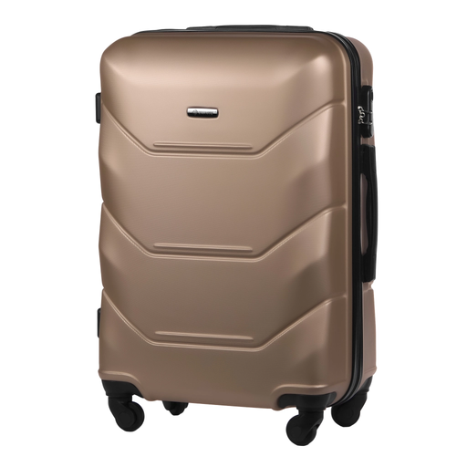 Beiger Mittelgroßer Koffer aus ABS