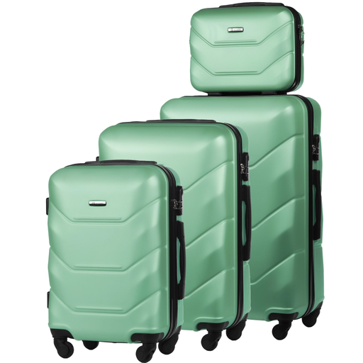 Set aus 4 Hartschalenkoffern aus ABS (XL+M+S+BC) Mint