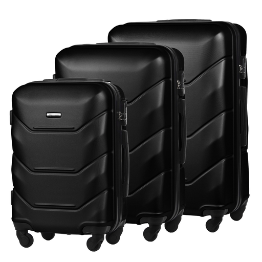 Schwarzes Hartschalenkoffer-Set