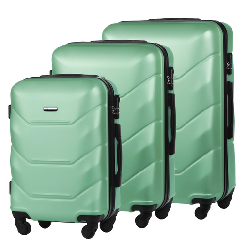 Hellgrünes Hartschalenkoffer-Set