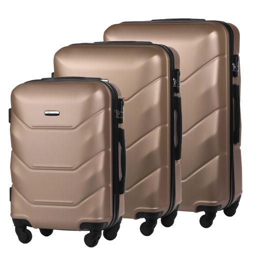 Beiges Hartschalenkoffer-Set