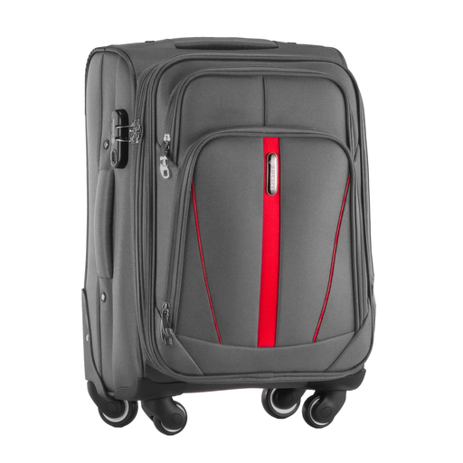 Grauer Kleiner Weichschalenkoffer