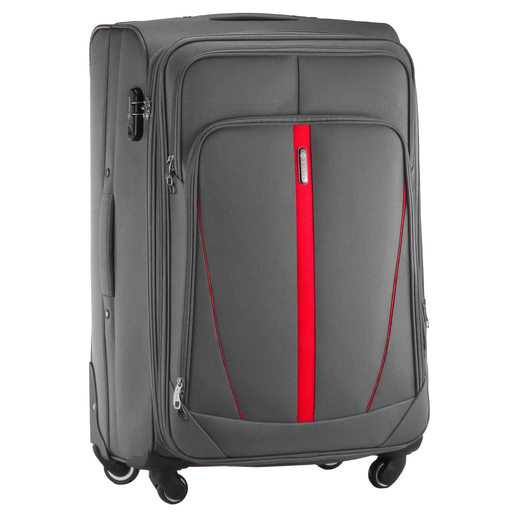 Grauer Großer Weichschalenkoffer