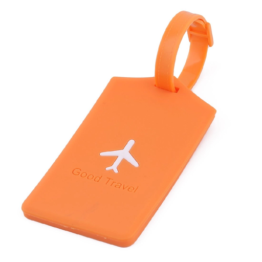 Gepäckanhänger mit Namensschild Orange
