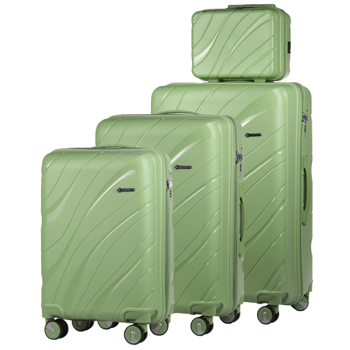 Set aus 4 robusten Koffern aus Polypropylen Mint