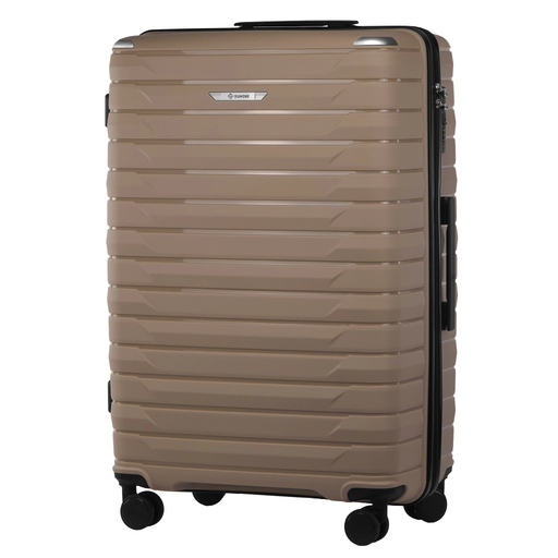 Beiger Großer Koffer aus Polypropylen