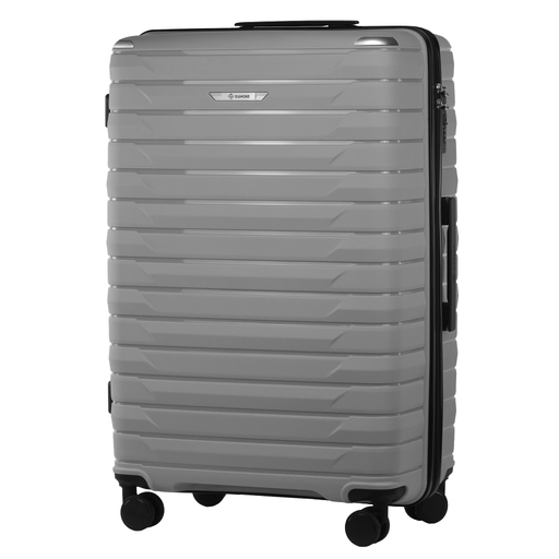 Silberner Großer Koffer aus Polypropylen