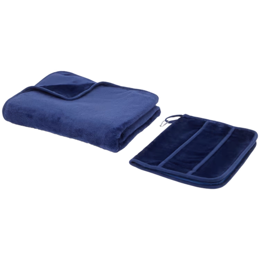 Reiseset 2-in-1: Decke und Kissen Blau